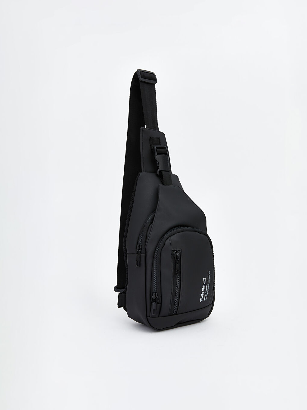 Siyah Çift Bölmeli Erkek Göğüs Çantası