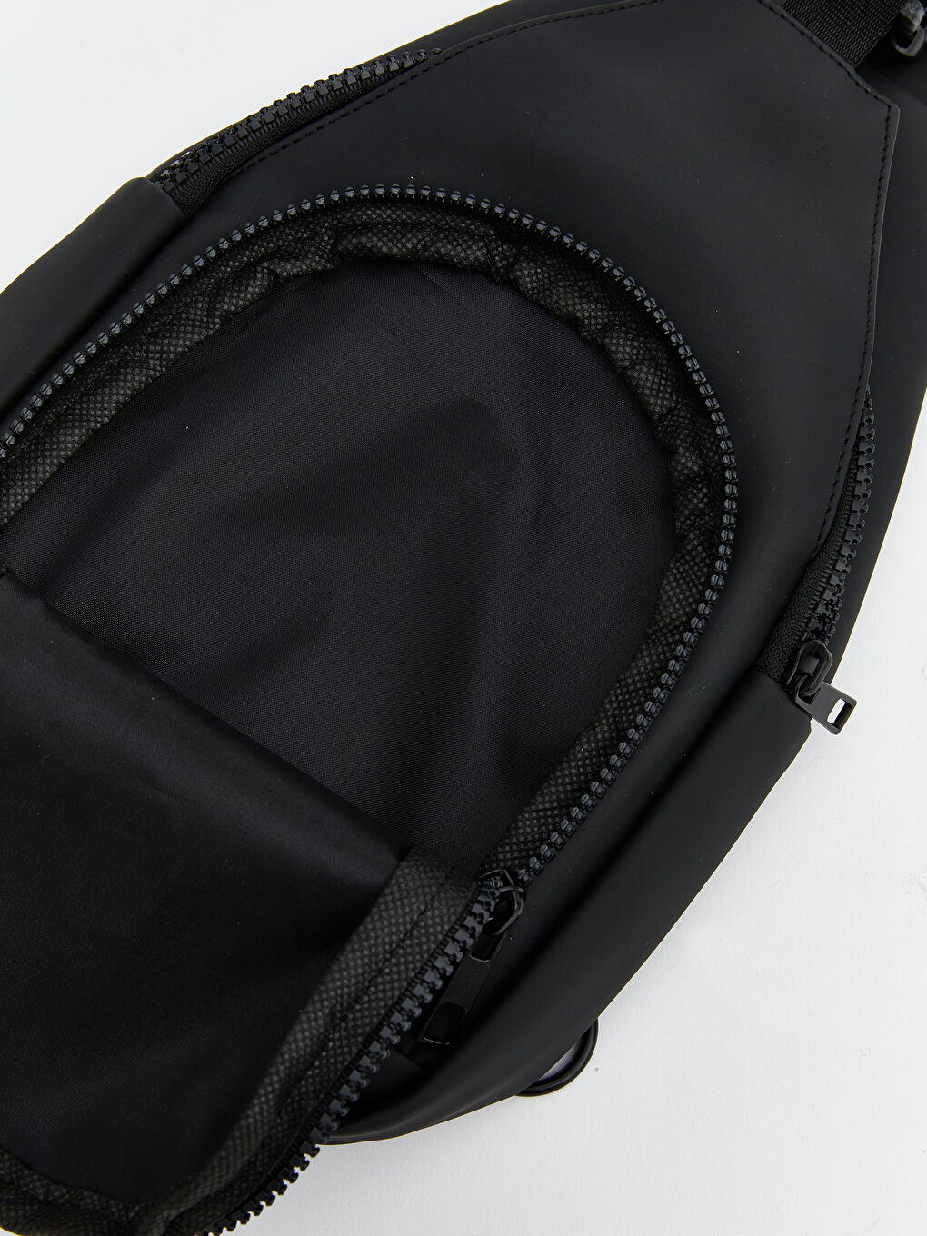 Siyah Çift Bölmeli Erkek Göğüs Çantası-3