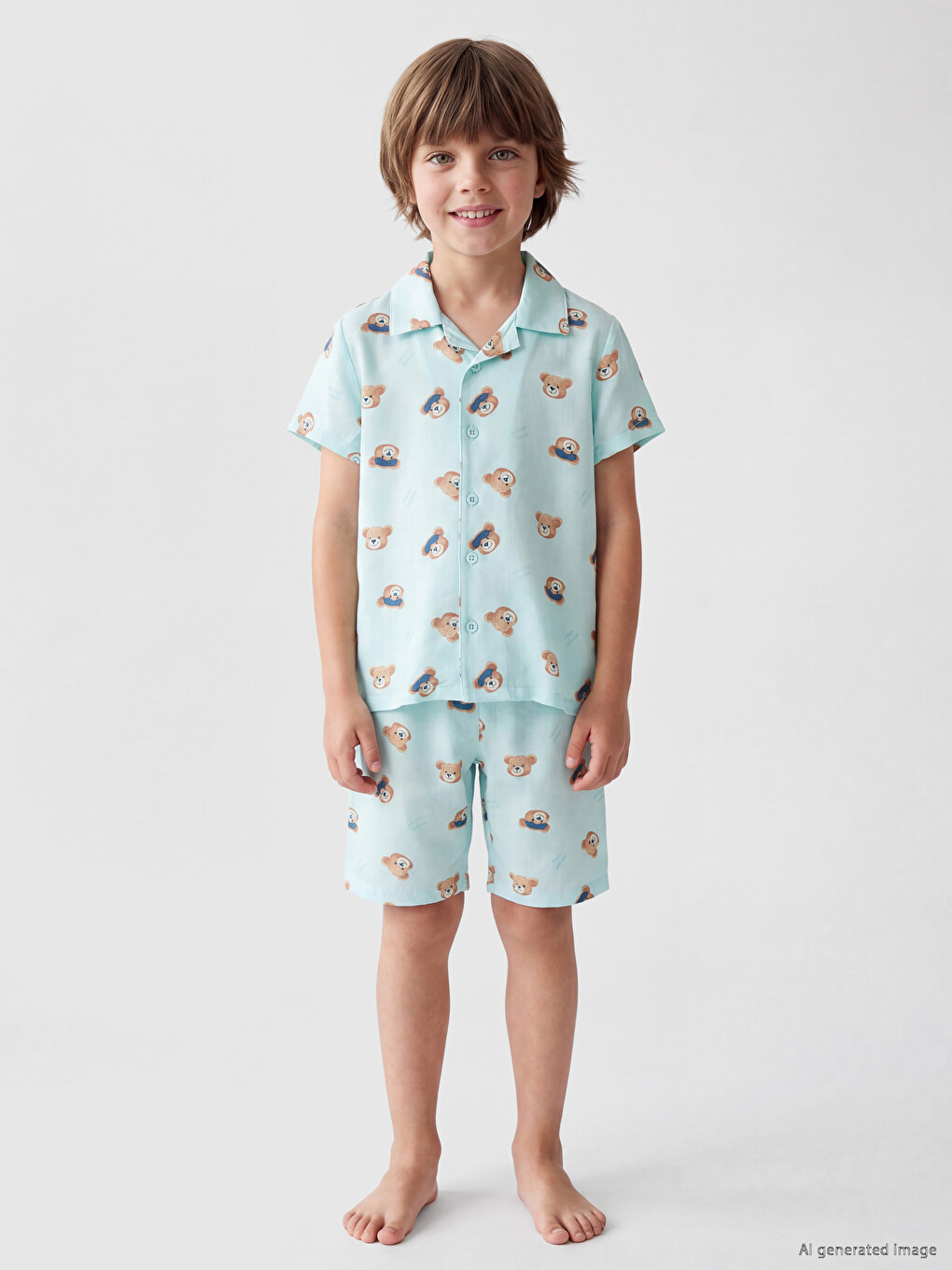 Resort Collar Boys' Shortie Pyjama Set