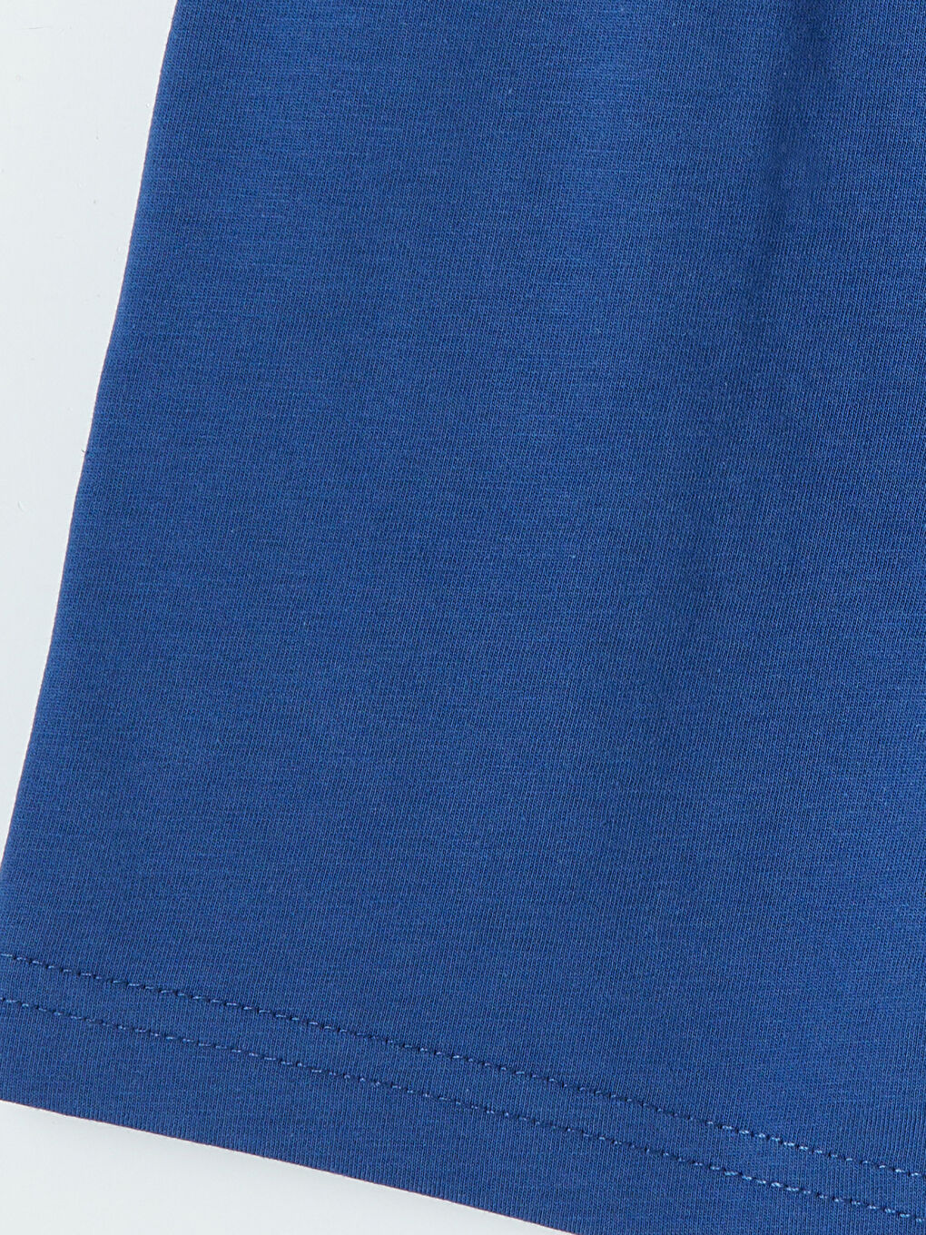 Beyaz Bisiklet Yaka Erkek Çocuk Şortlu Pijama Takımı-6