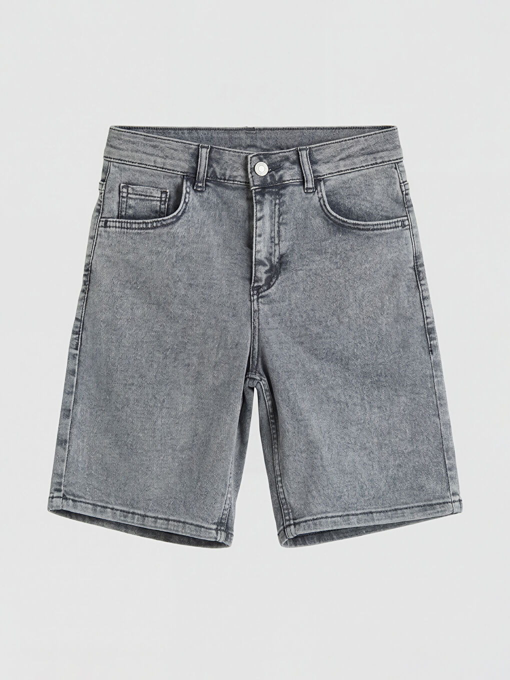 Gri Erkek Çocuk Jean Şort