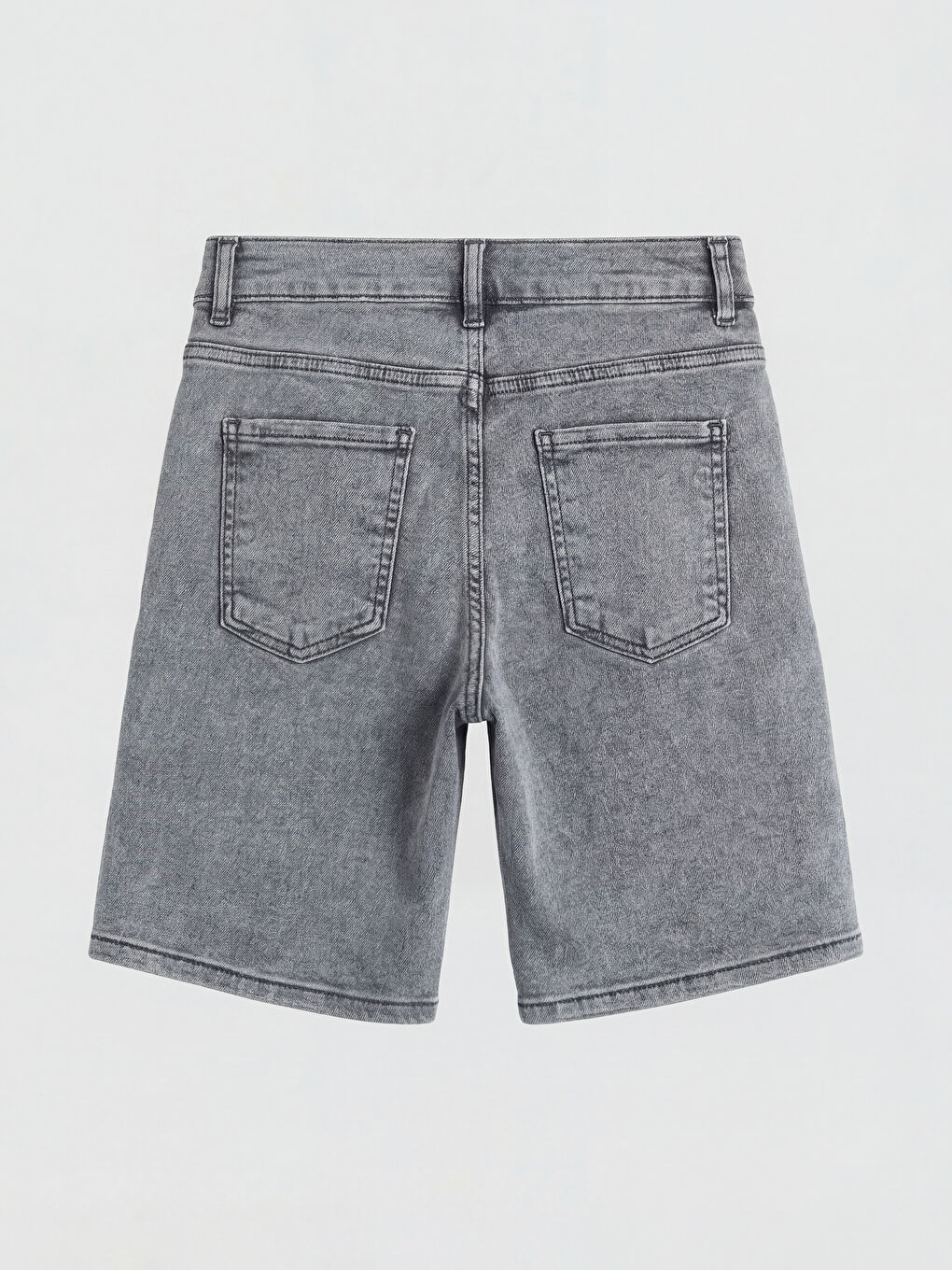 Gri Erkek Çocuk Jean Şort-1
