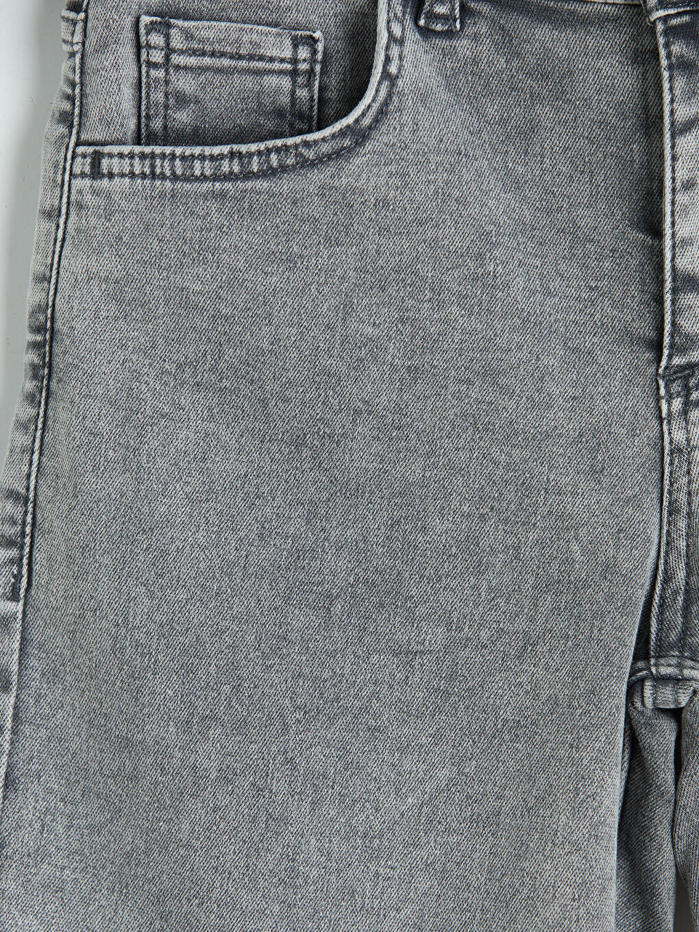 Gri Erkek Çocuk Jean Şort-2