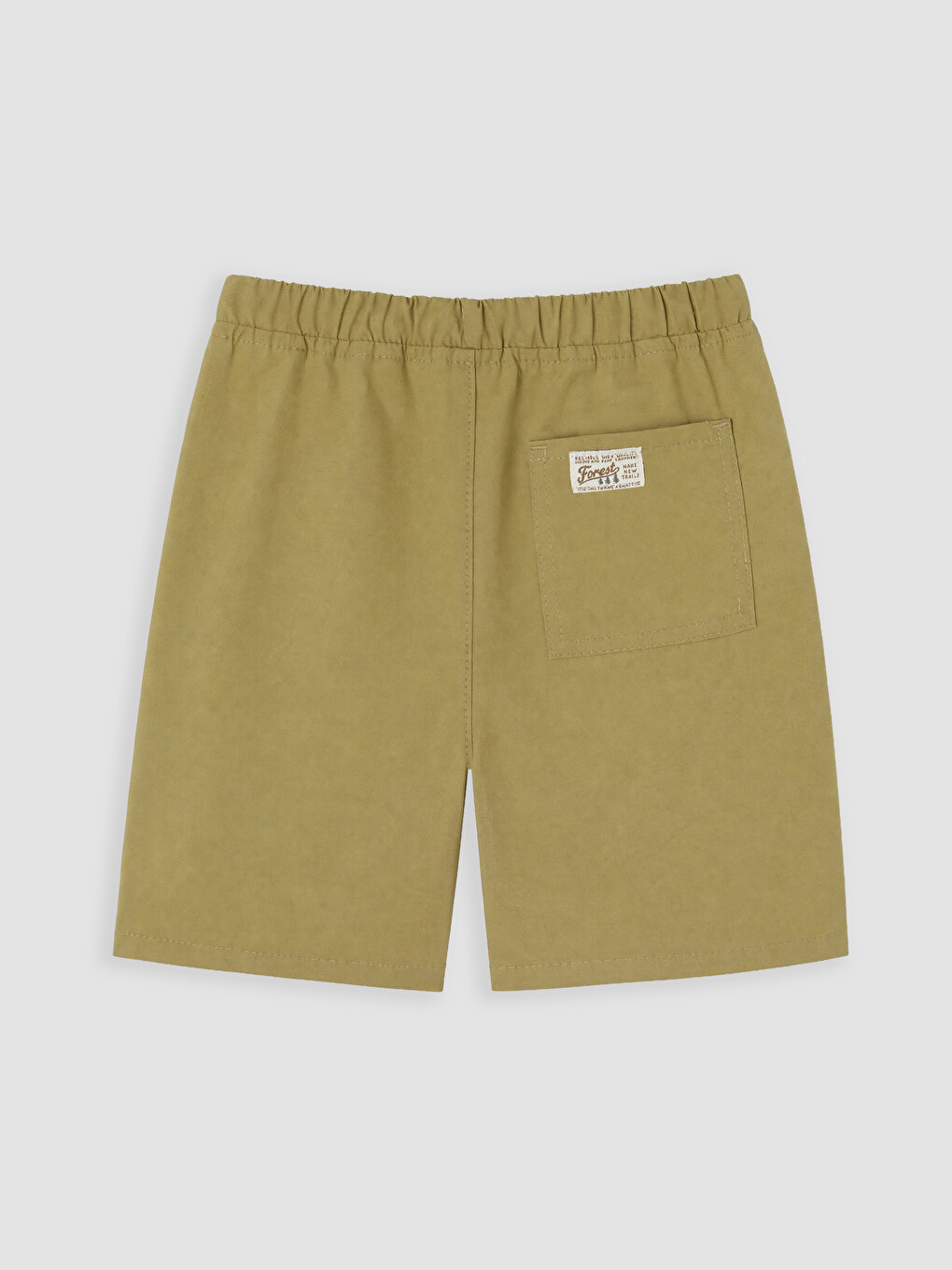 Haki Beli Lastikli Poplin Erkek Çocuk Şort-2