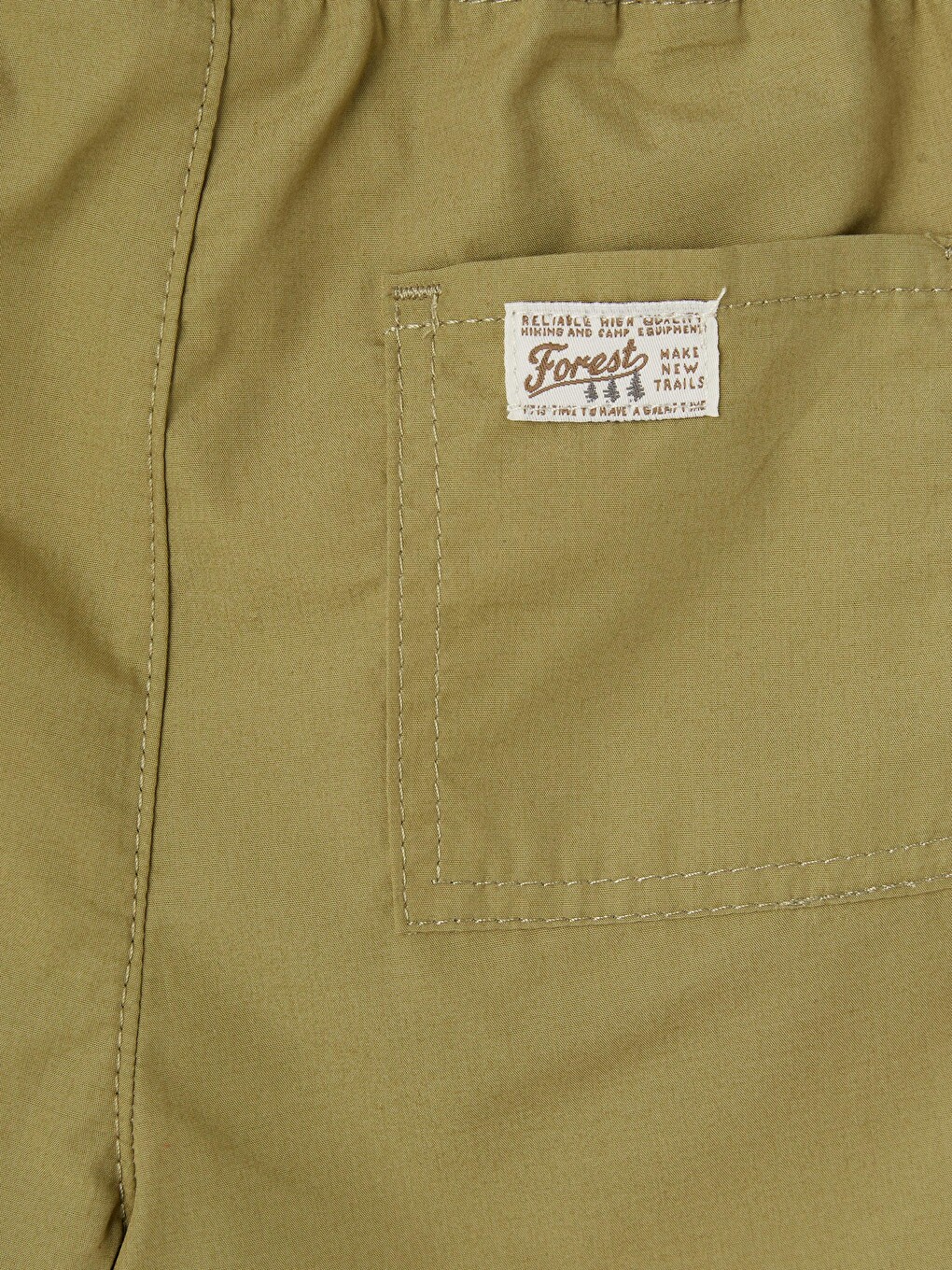 Haki Beli Lastikli Poplin Erkek Çocuk Şort-3