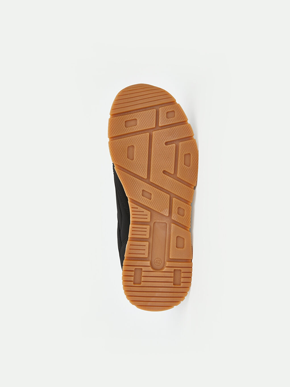 Siyah Deri Görünümlü Erkek Spor Ayakkabı-3