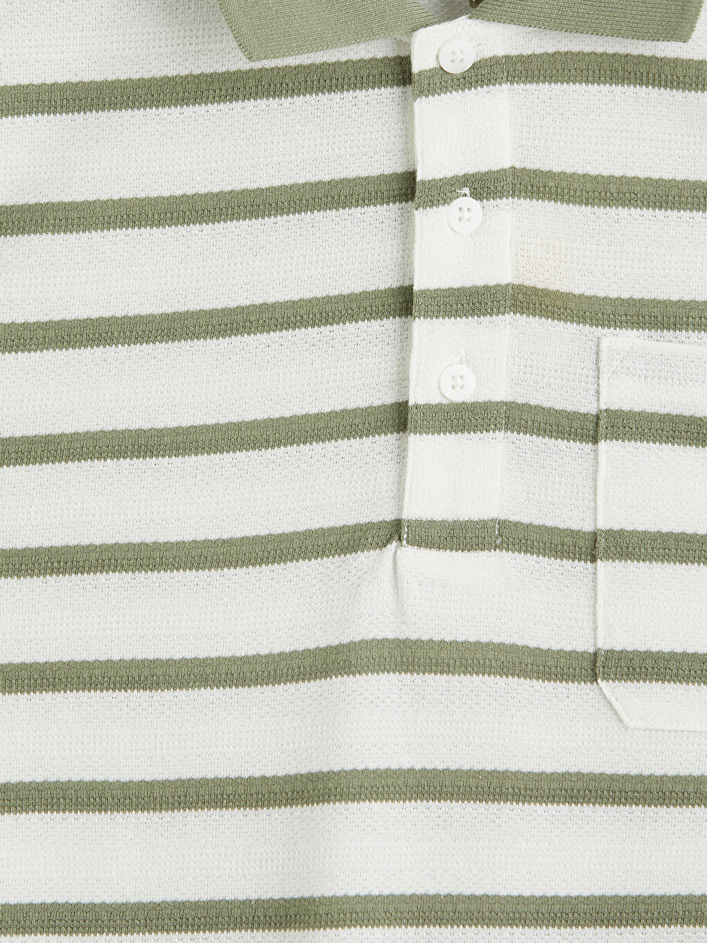 Tricou Polo Vărgat Bărbați-8