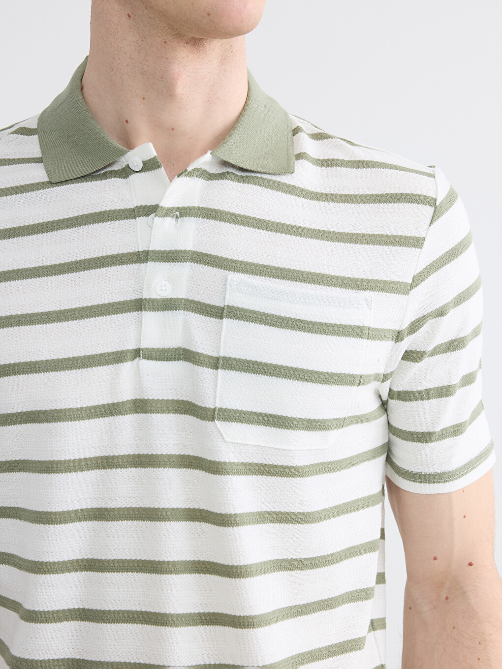 Tricou Polo Vărgat Bărbați-4