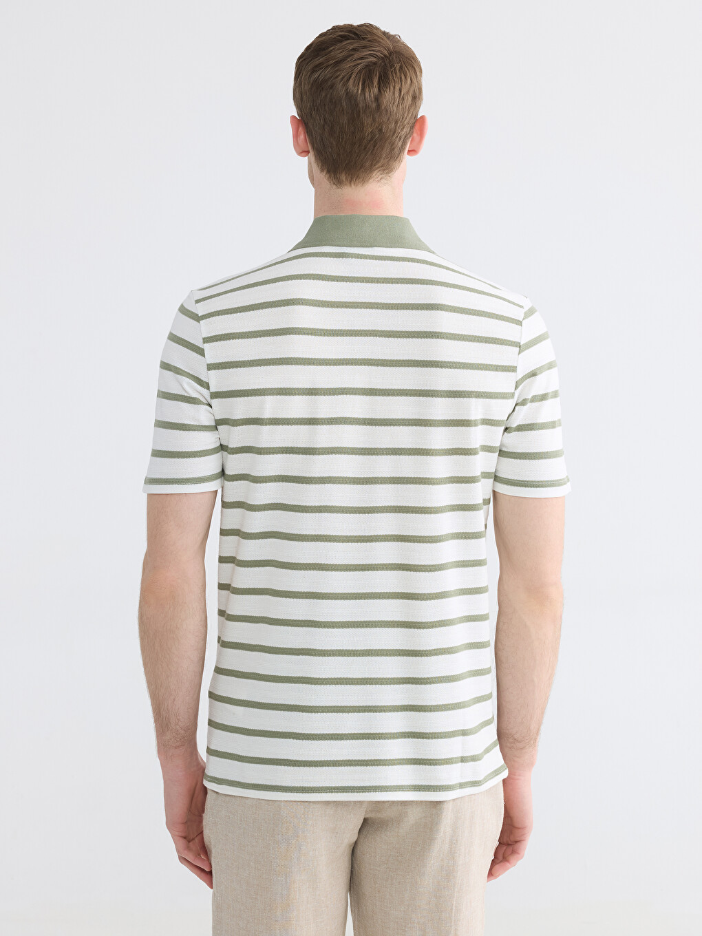Tricou Polo Vărgat Bărbați-5