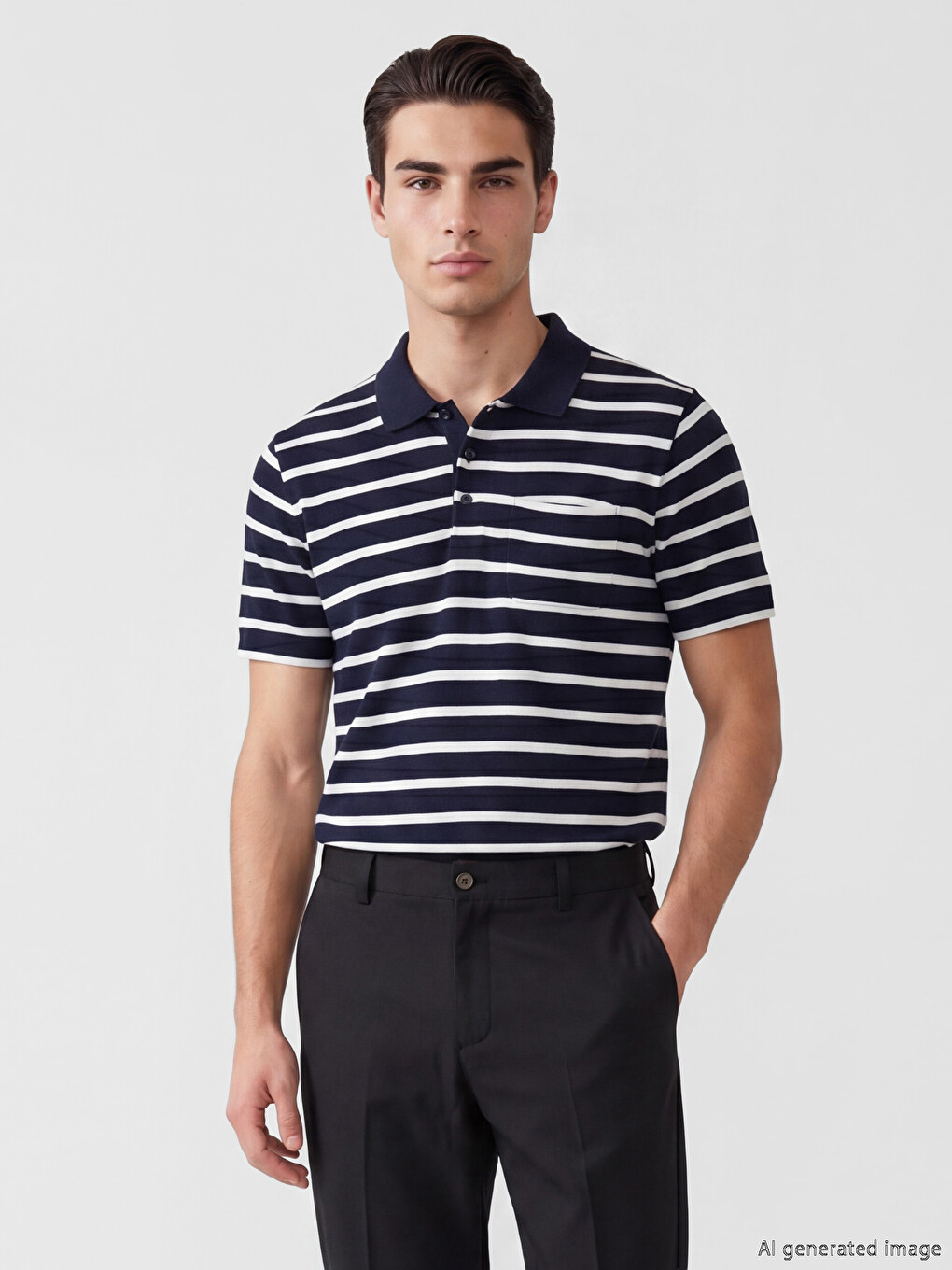 Muška prugasta polo majica-1