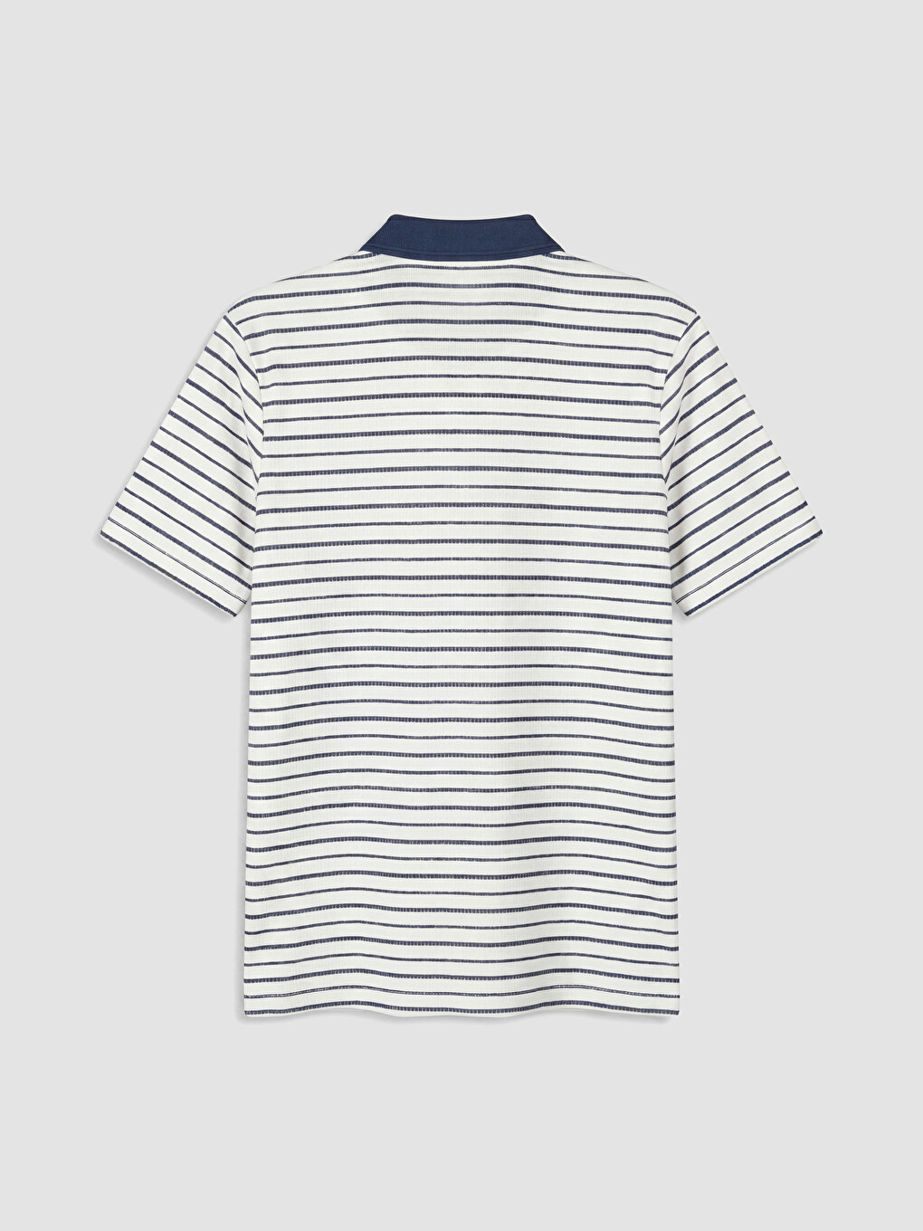 İndigo Polo Yaka Çizgili Erkek Tişört-2