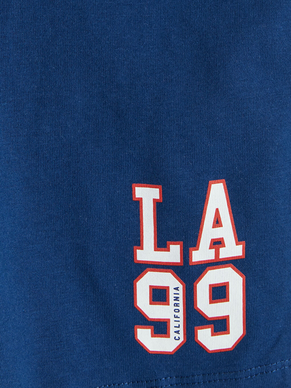 Lacivert LA Baskılı Erkek Çocuk Bermuda Şort-2