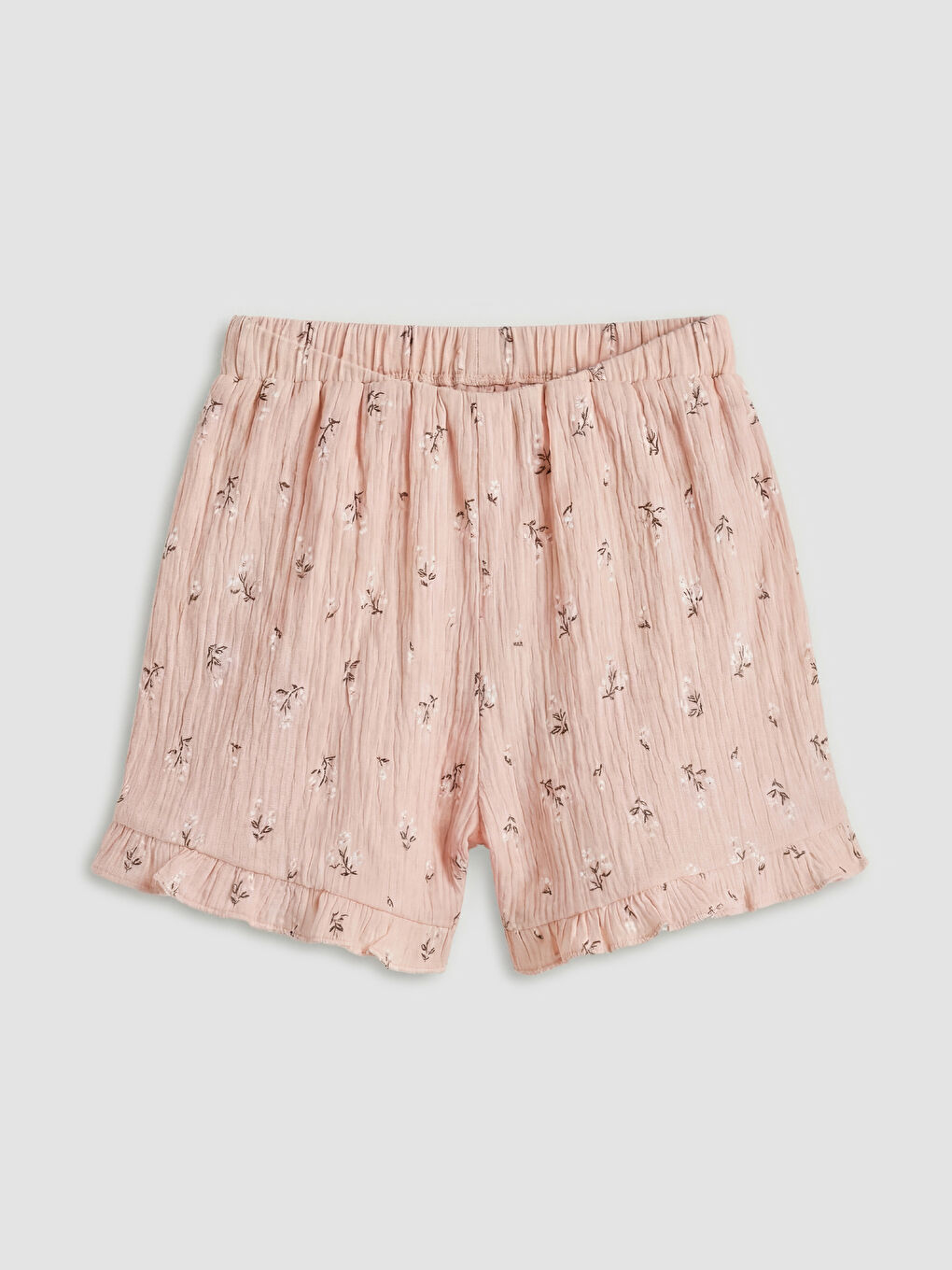 Floral Patterned Baby Girls' Blouse and Shorts Set-2