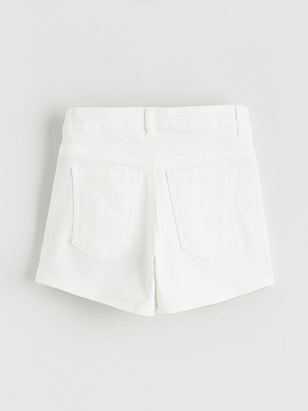 Ekru Basic Kız Çocuk Jean Şort-2