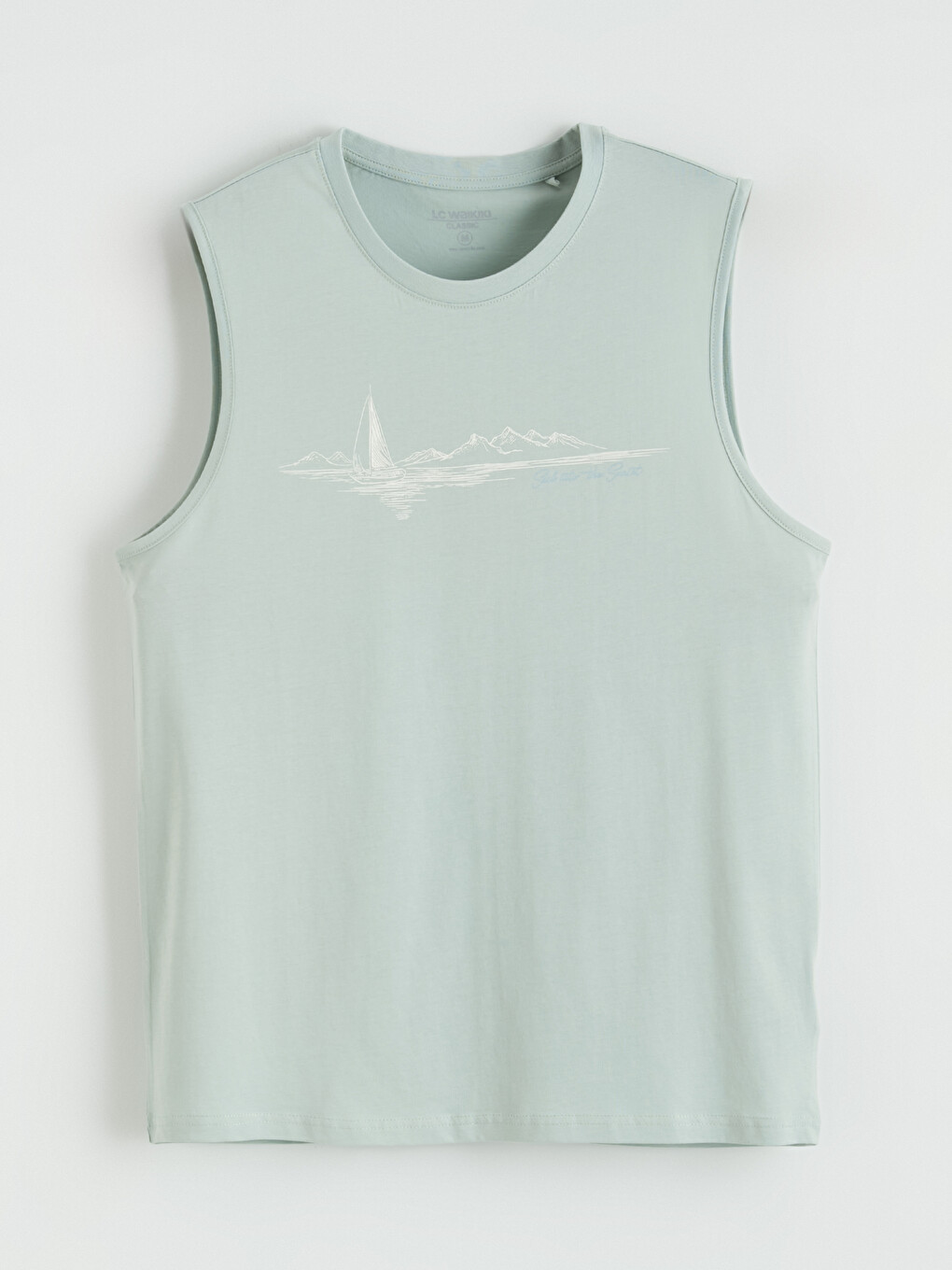 Crew Neck Printed Men's Sleeveless T-Shirt-3