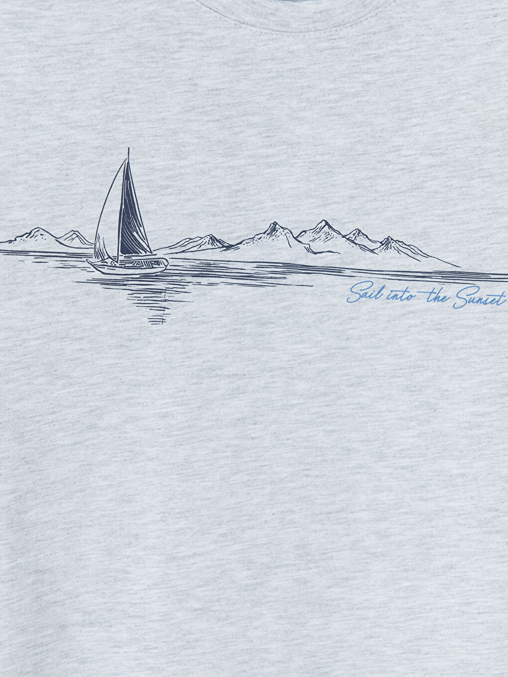 Bej Bisiklet Yaka Baskılı Erkek Kolsuz Tişört-2