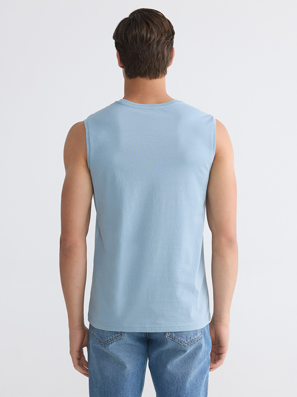Crew Neck Printed Men's Sleeveless T-Shirt-3