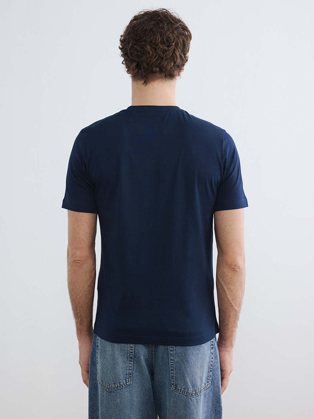 Crew Neck Embroidered Men's T-Shirt-3