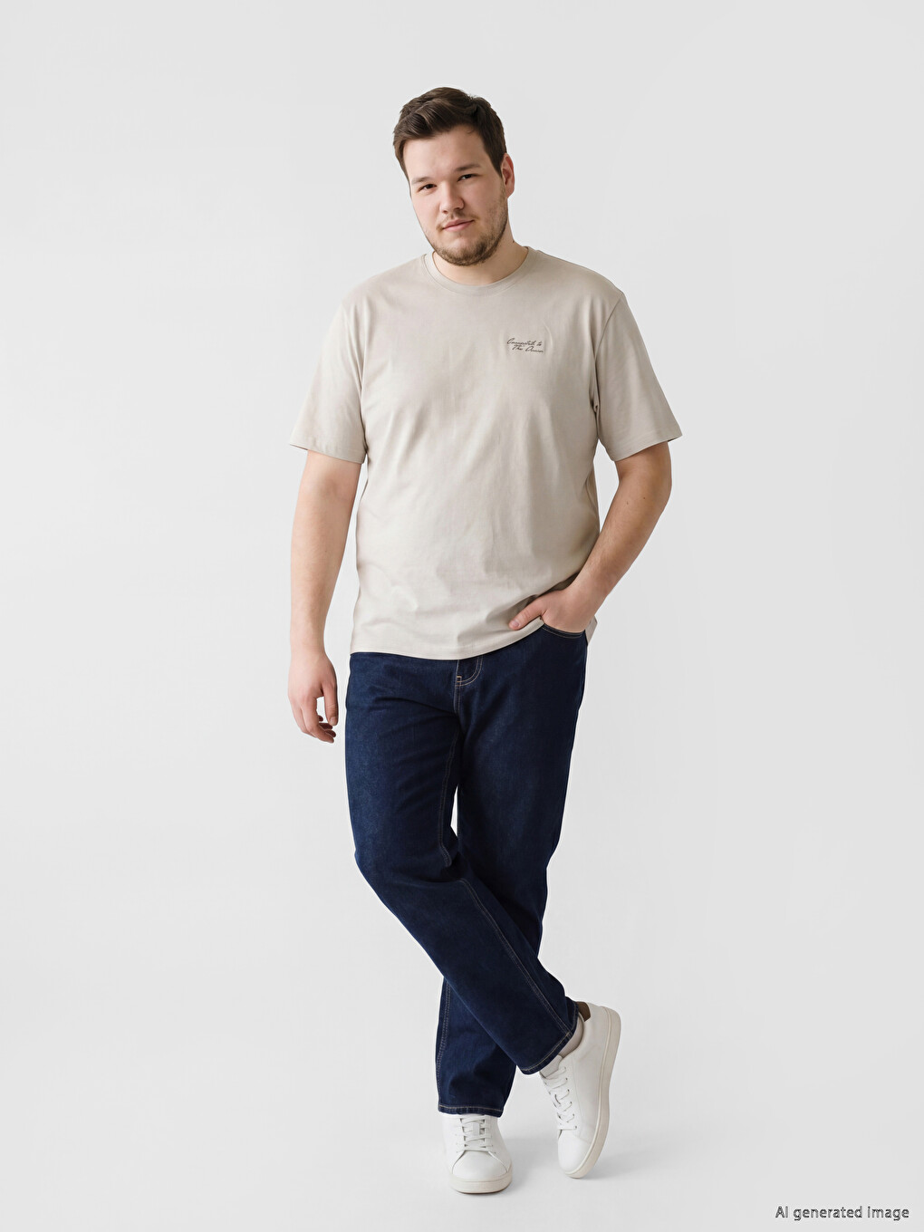 Crew Neck Embroidered Men's T-Shirt-1