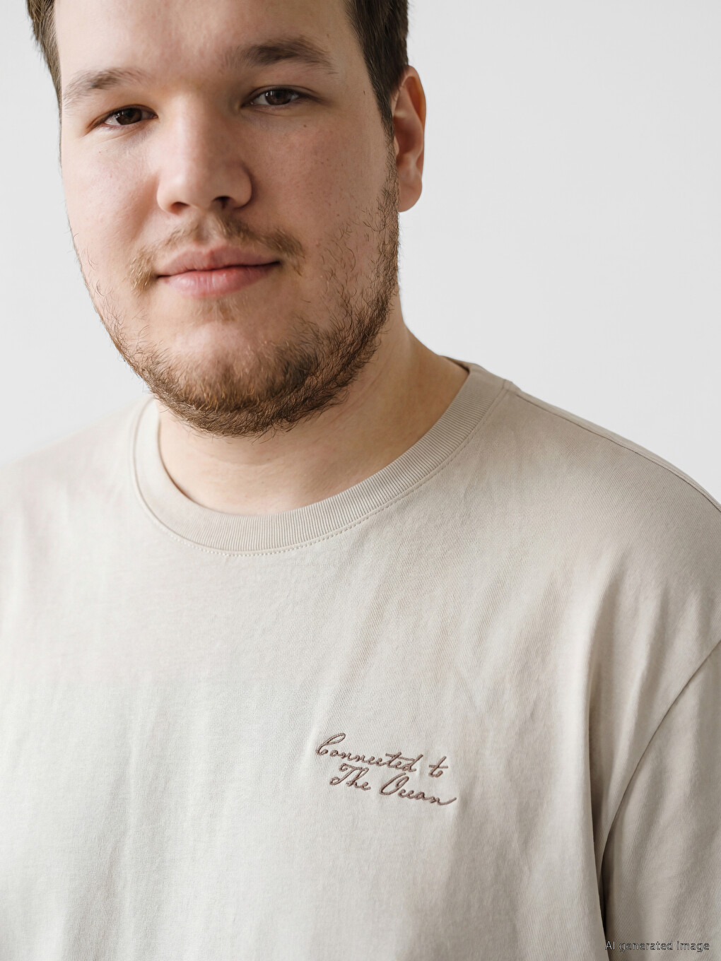 Crew Neck Embroidered Men's T-Shirt-2