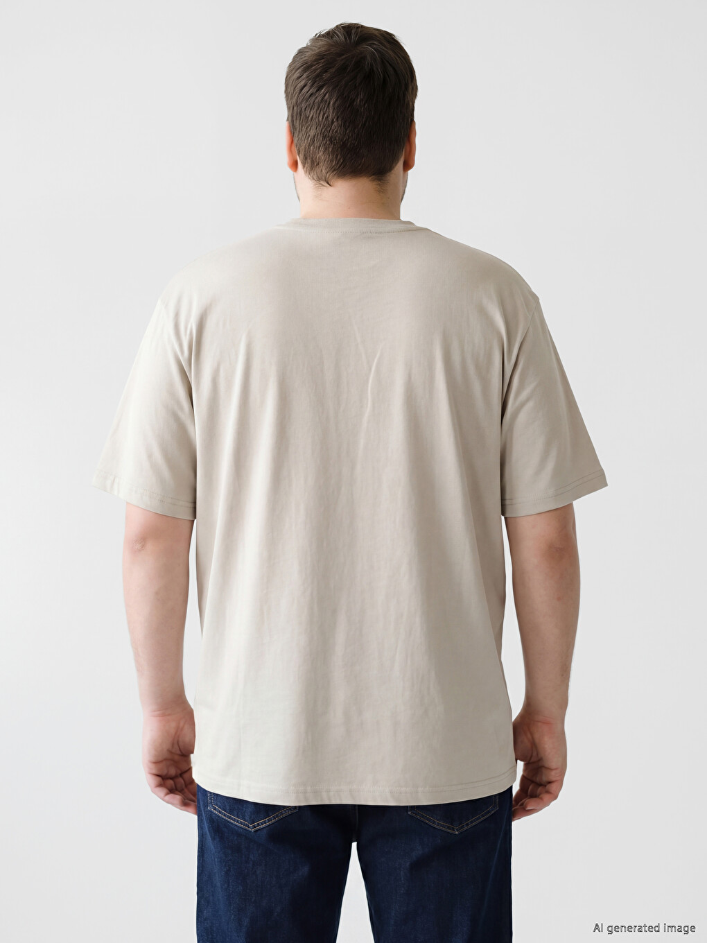 Crew Neck Embroidered Men's T-Shirt-3