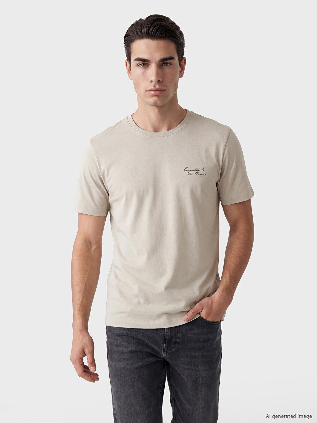 Tricou Bej Bărbat