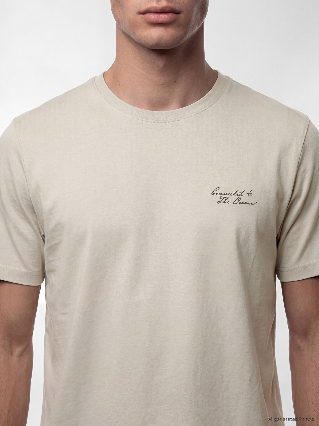 Tricou Bej Bărbat-2