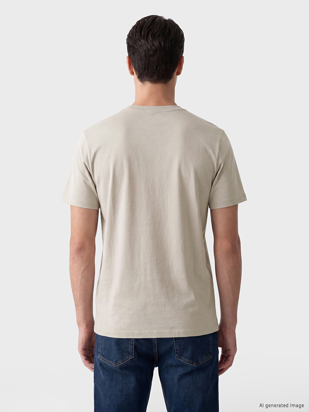 Tricou Bej Bărbat-3