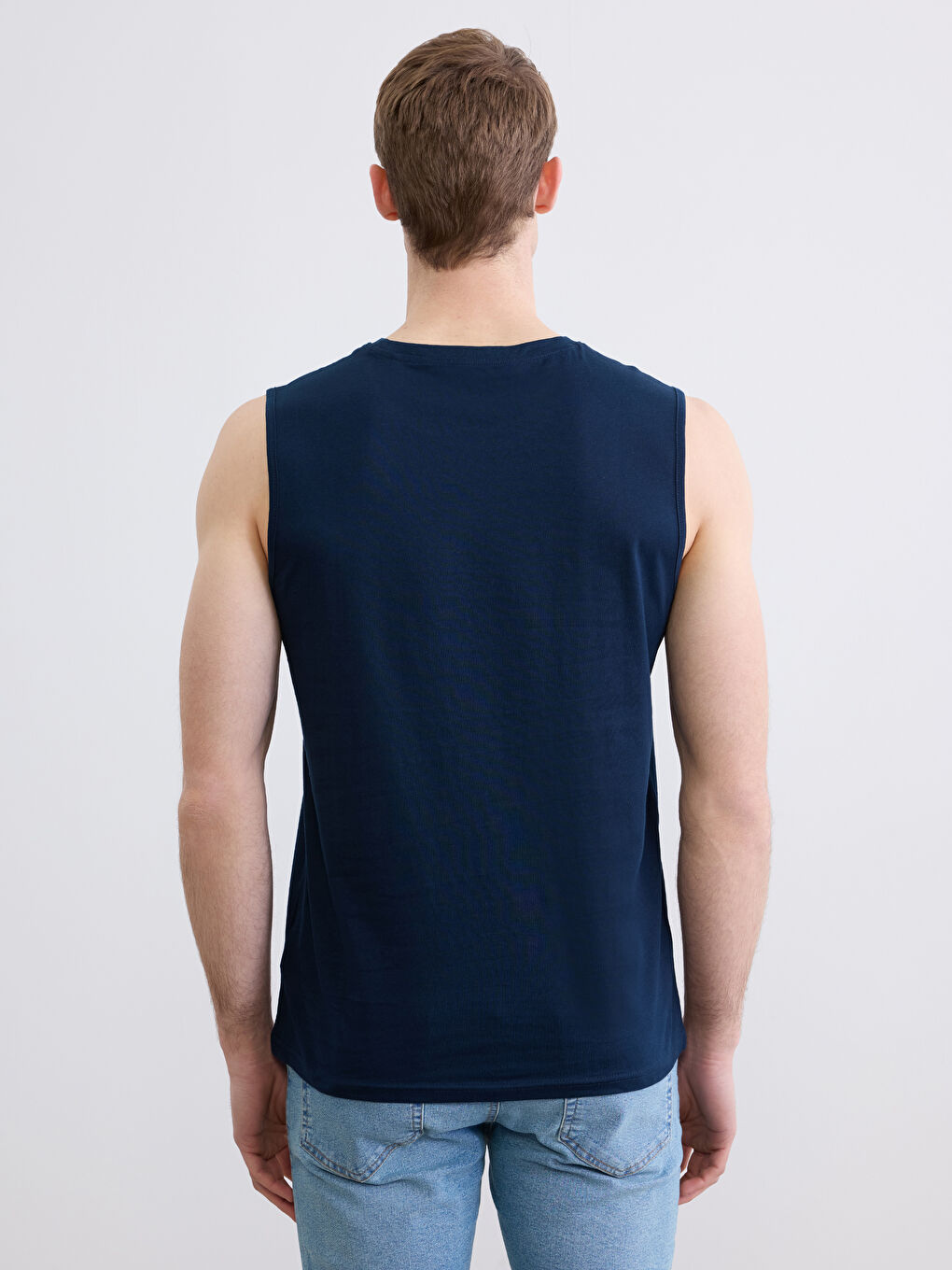 Crew Neck Printed Men's Sleeveless T-Shirt-3