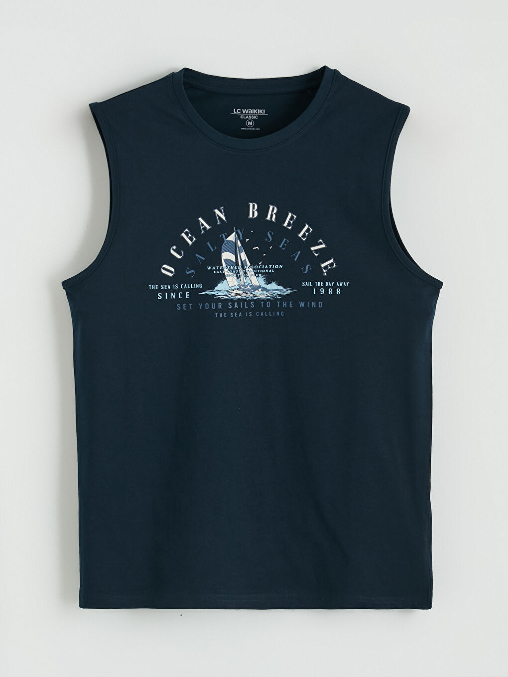 Crew Neck Printed Men's Sleeveless T-Shirt-4
