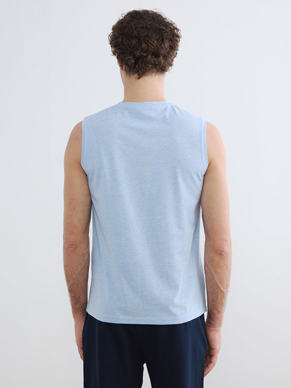 Crew Neck Printed Men's Sleeveless T-Shirt-3