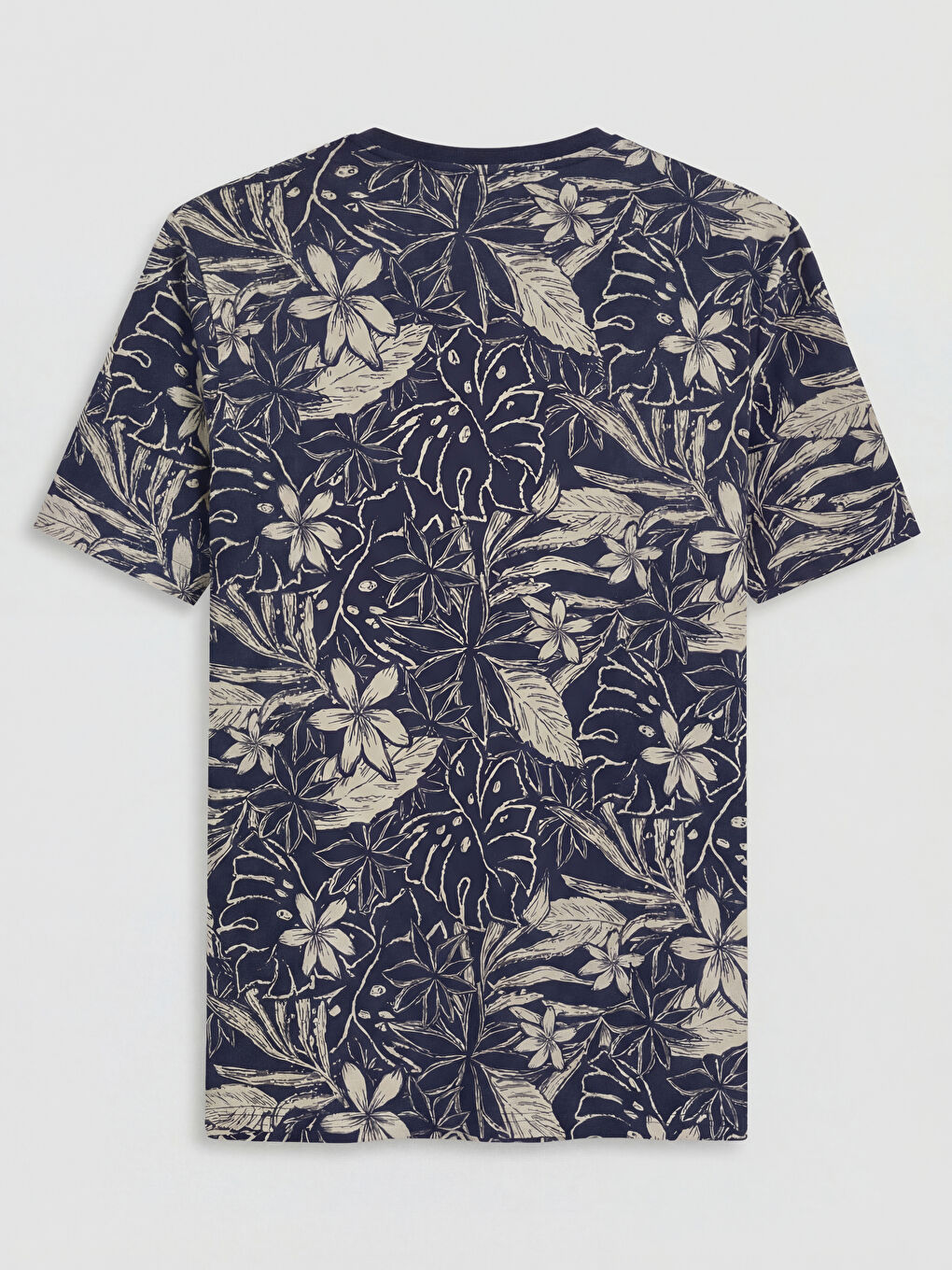 Crew Neck Patterned Men's T-Shirt-5