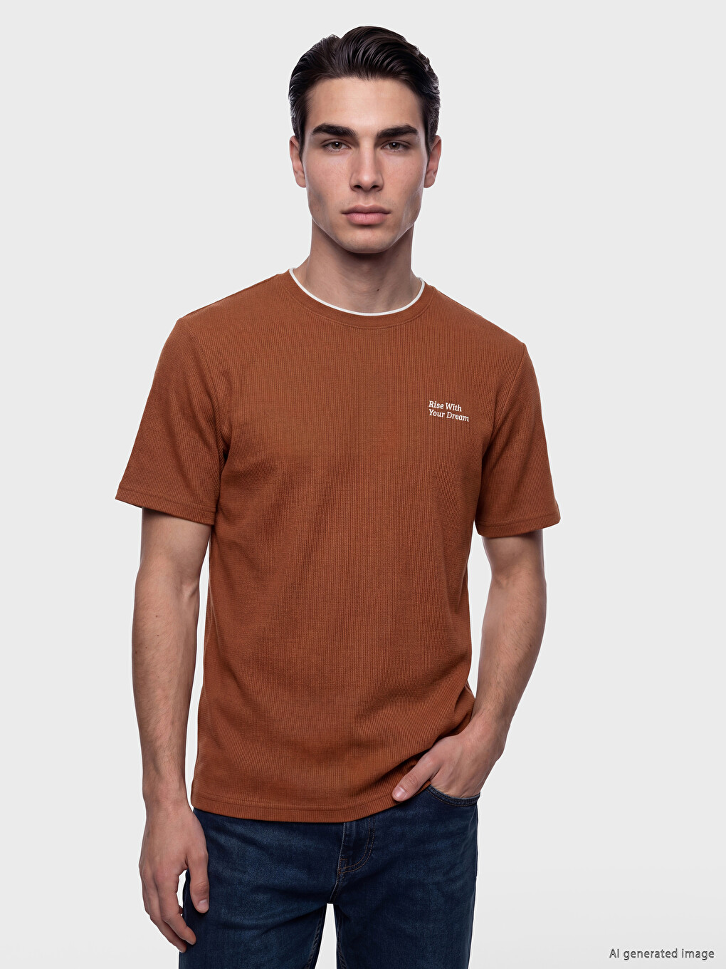 Crew Neck Printed Men's T-Shirt
