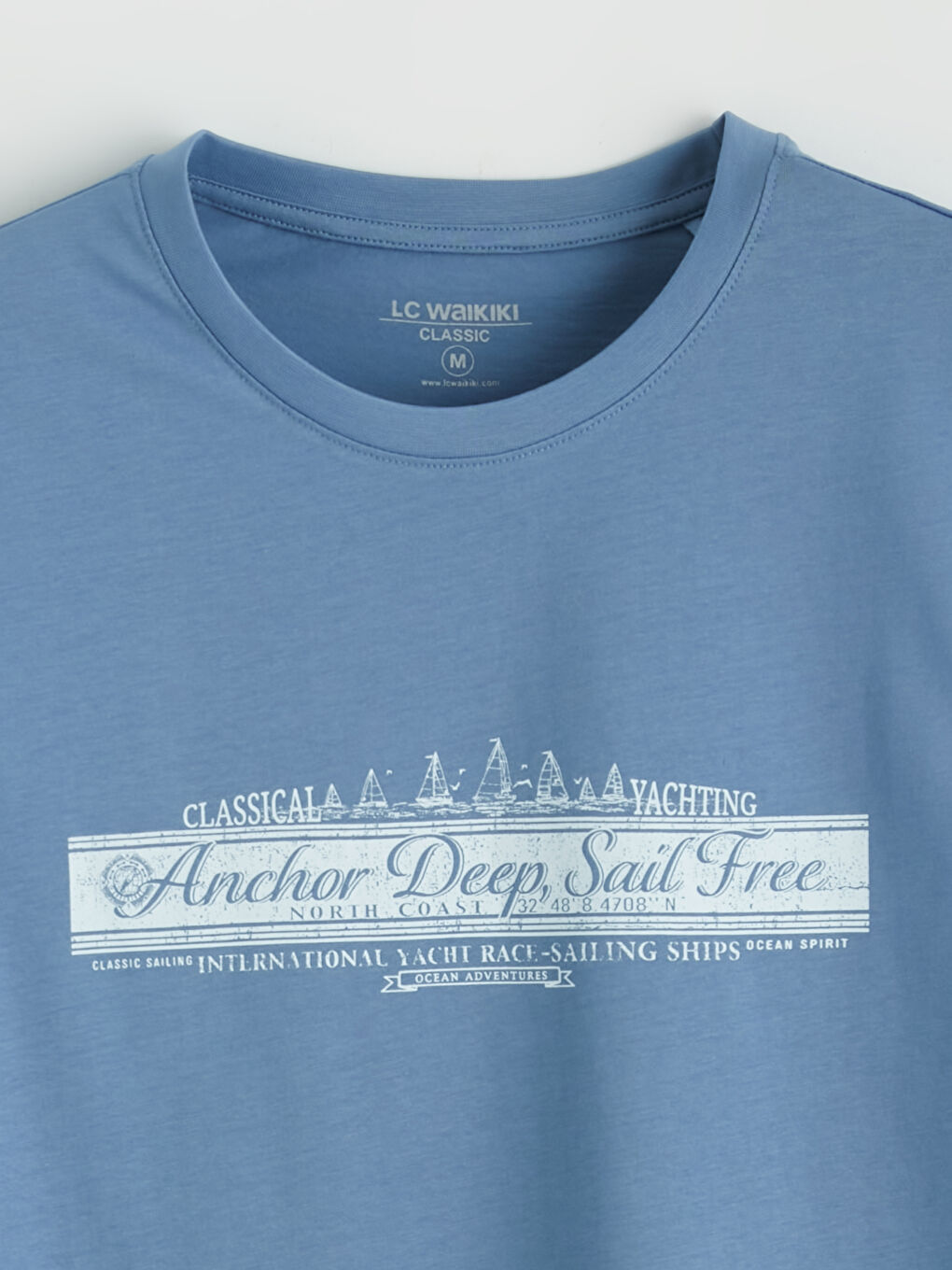 Mavi Bisiklet Yaka Kolsuz Baskılı Erkek Tişört-5