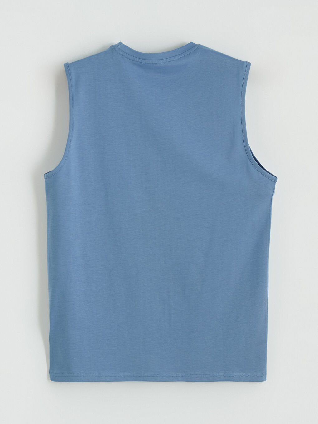 Mavi Bisiklet Yaka Kolsuz Baskılı Erkek Tişört-6