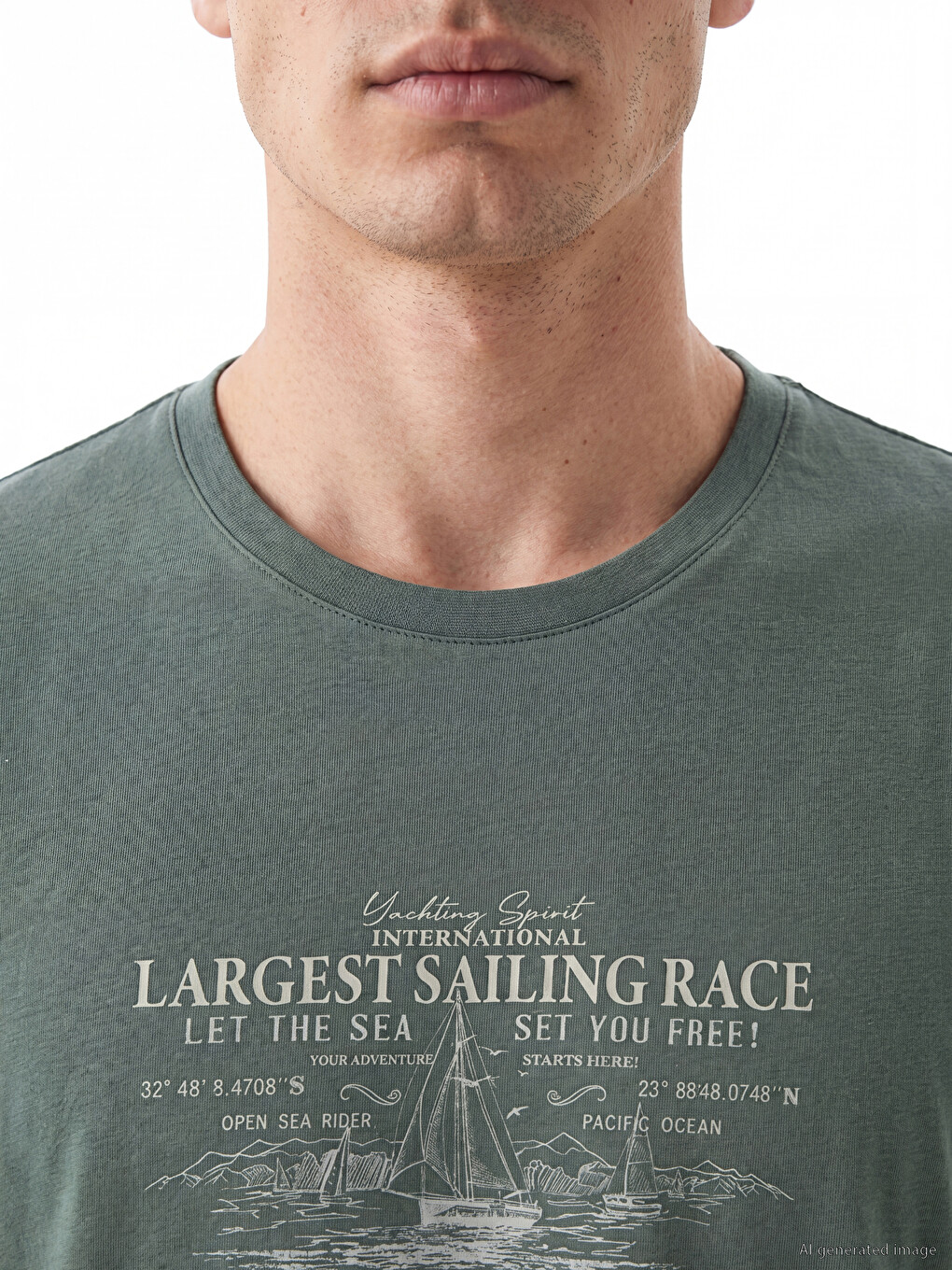 Crew Neck Jersey Men's T-shirt-2