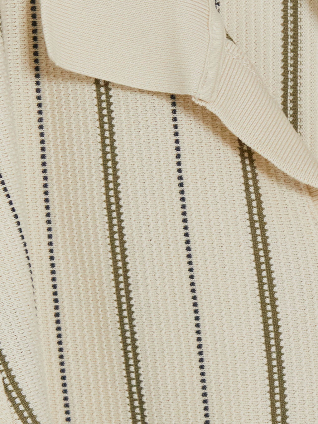 Kahverengi Polo Yaka Kısa Kollu Çizgili Erkek Çocuk Tişört-2