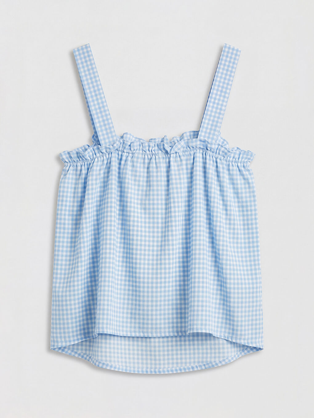 Ekru Ekose Kadın Şortlu Pijama Takımı-2