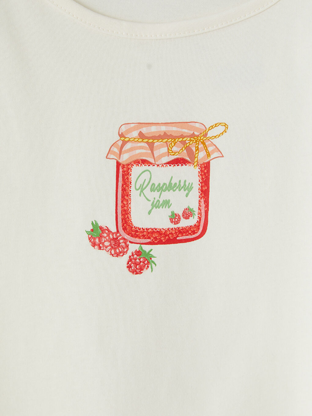 Ekru U Yaka Desenli Kadın Pijama Takım-9