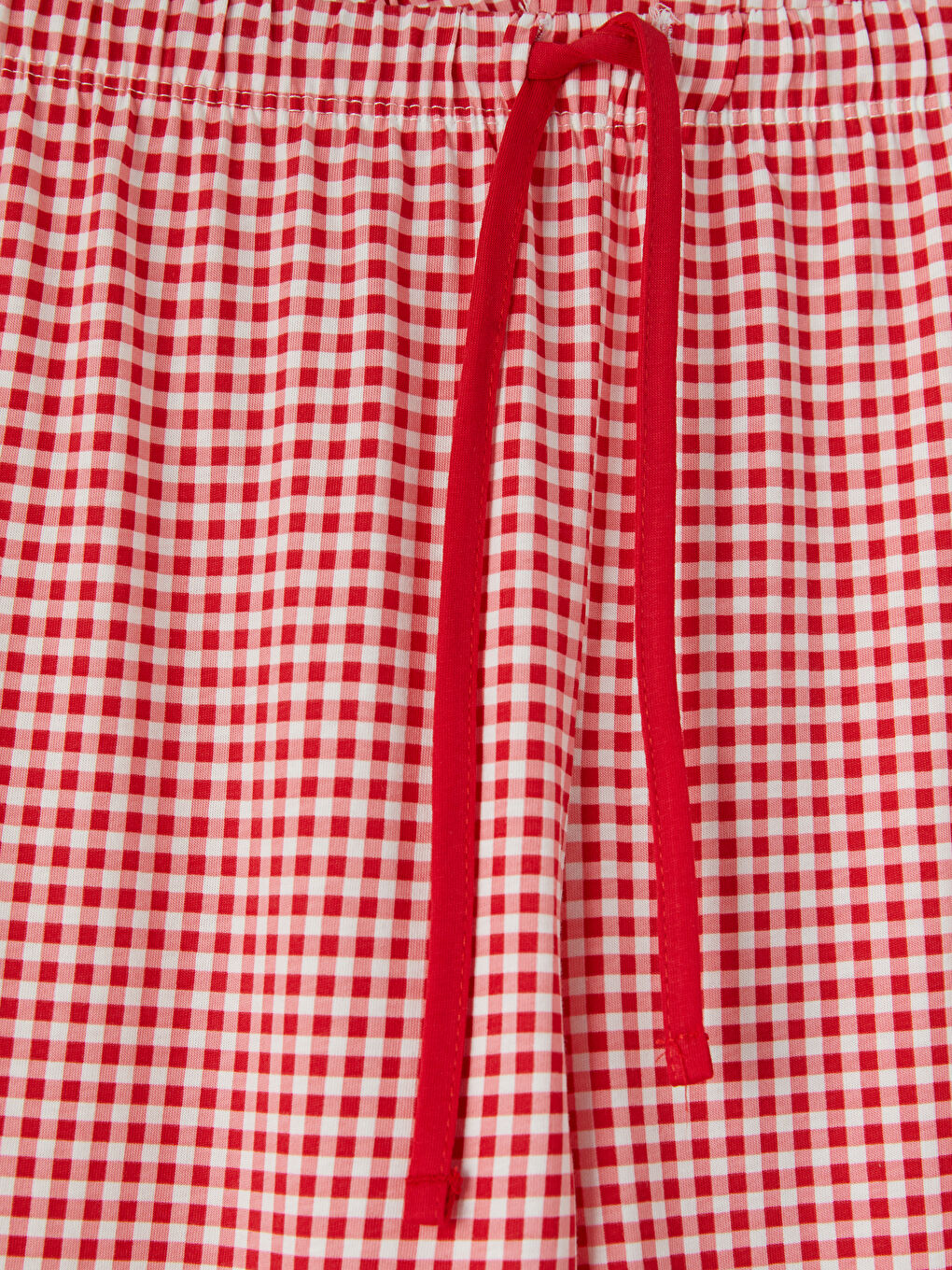 Ekru U Yaka Desenli Kadın Pijama Takım-10