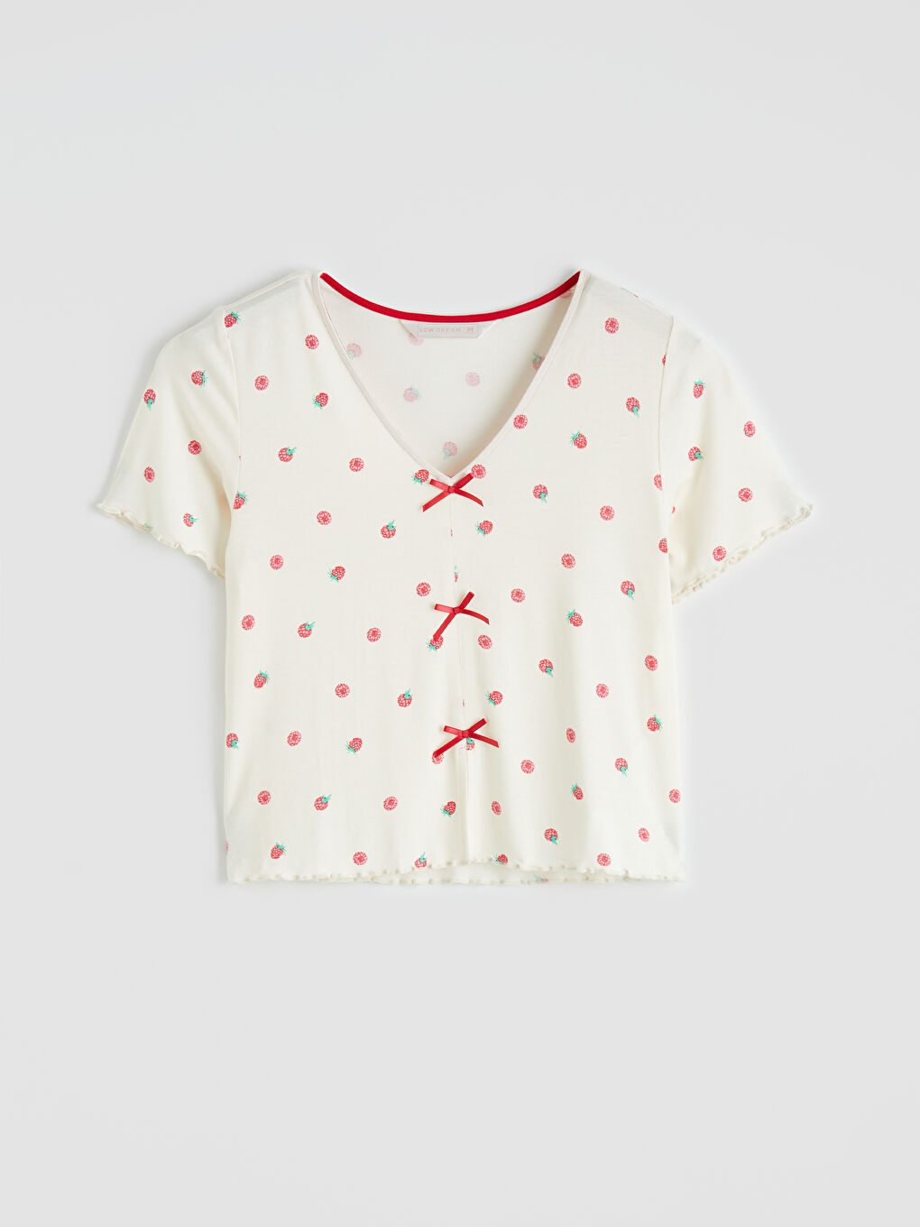 Set pijamale Capri cu model pentru femei-5