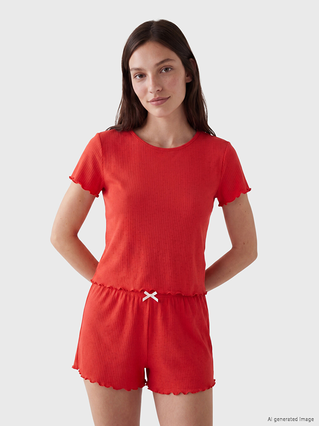 Pointelle Women's Shortie Pyjama Set-1