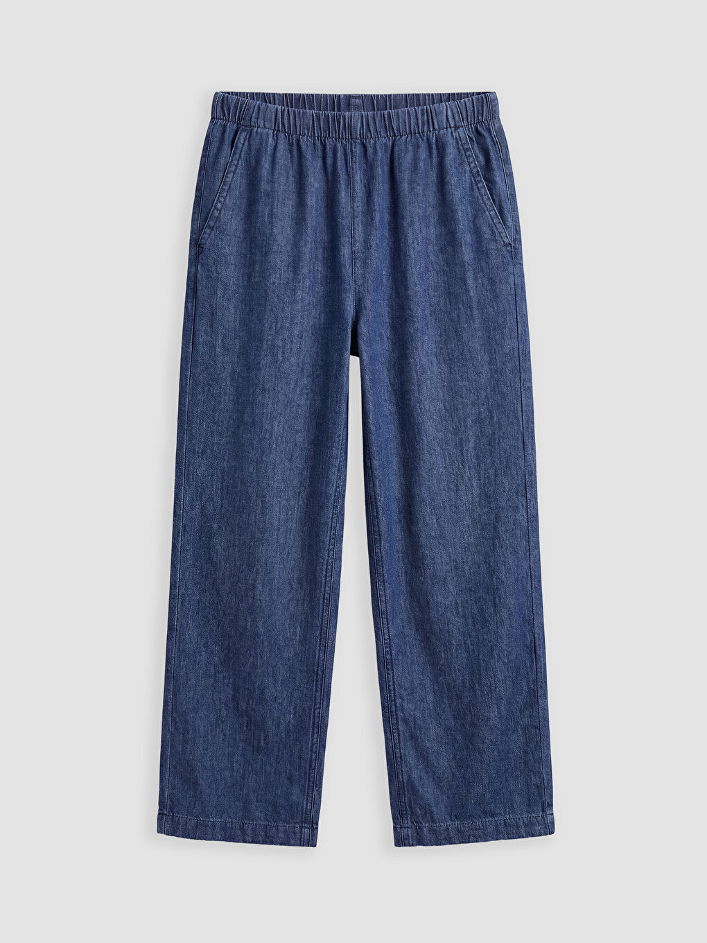 Elastic Waist Girls' Twill Trousers