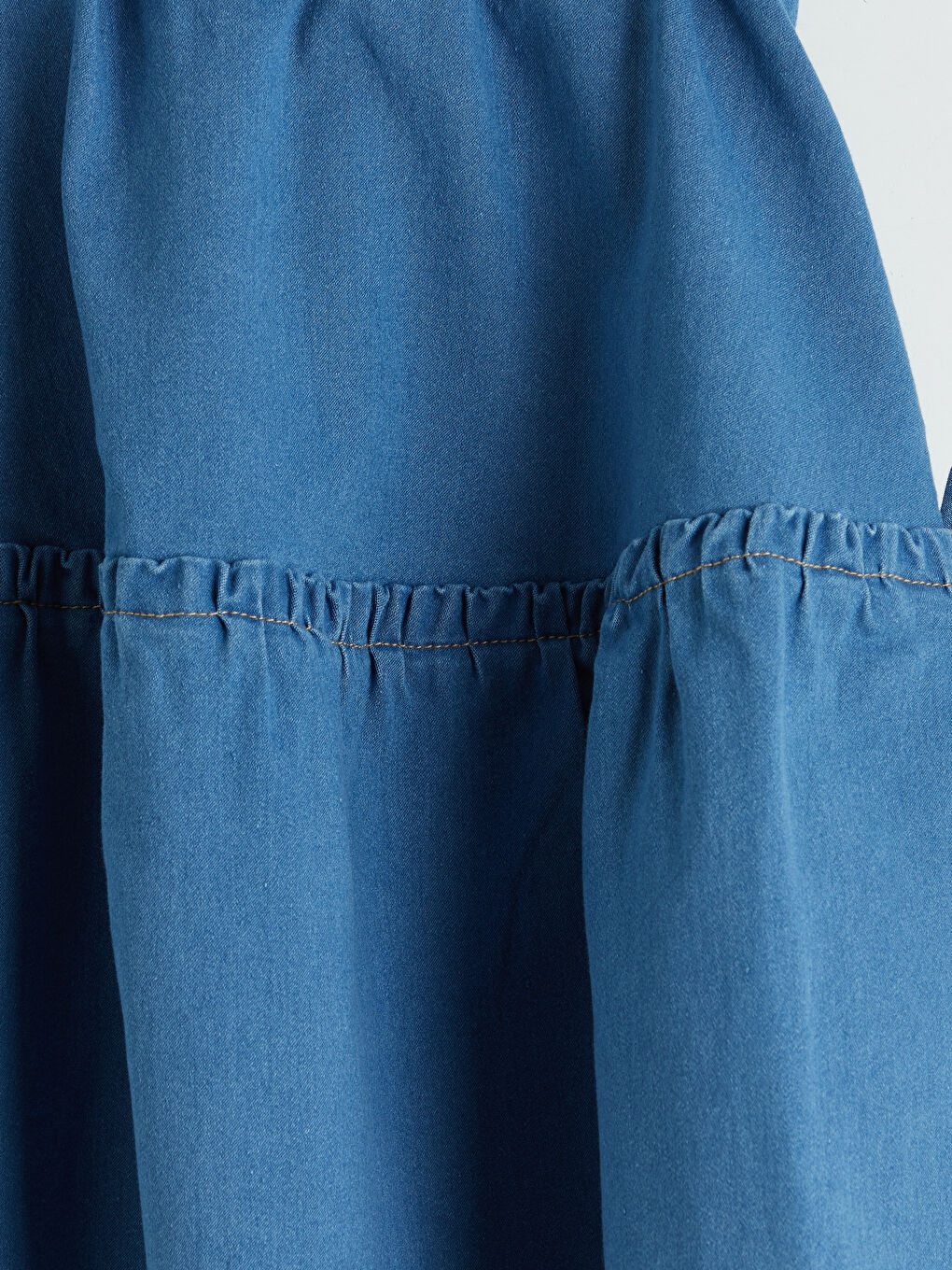 Bow Detailed Girls' Jean Skirt-2