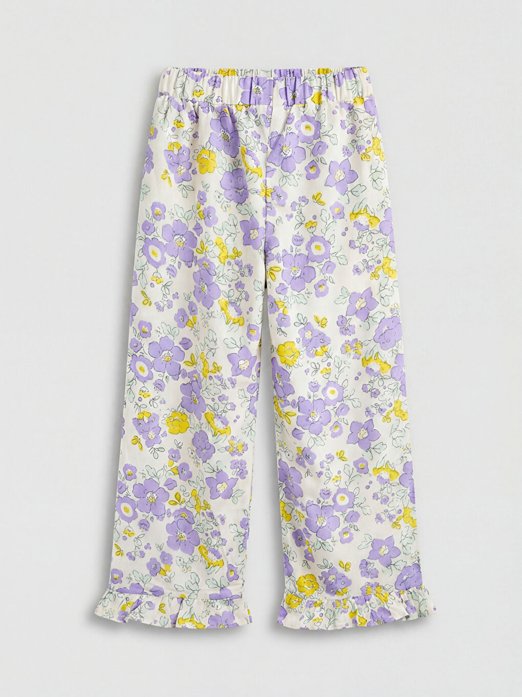 Floral Girls' Poplin Trousers-1