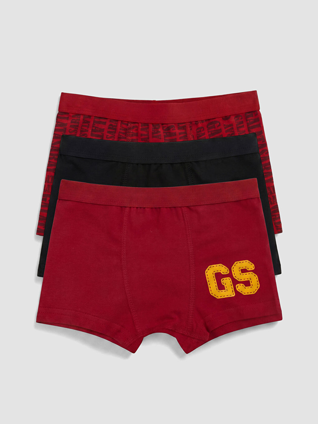 Kırmızı Galatasaray Baskılı Erkek Çocuk Boxer 3'lü-5