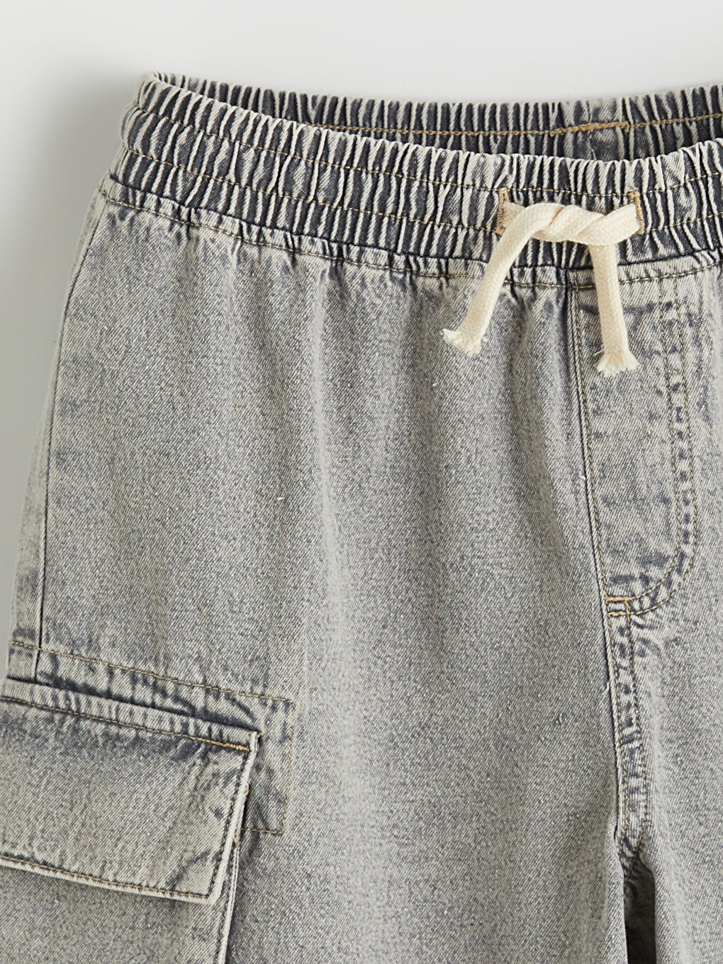 Erkek Çocuk Kargo Jean Şort-1