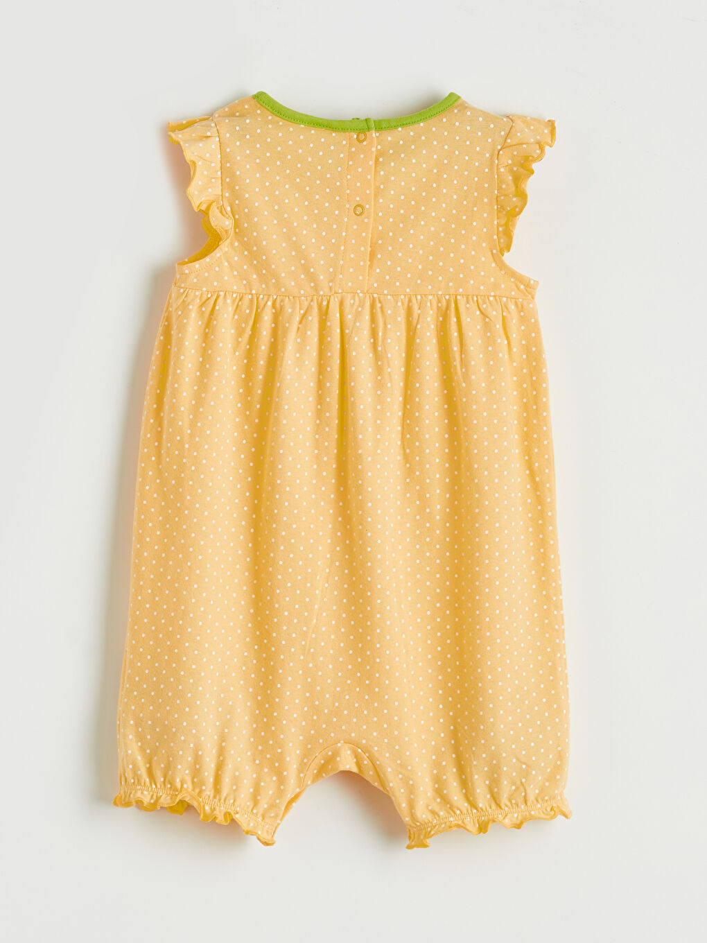 Embroidered Cotton Romper and Hat Set for Baby Girls-2