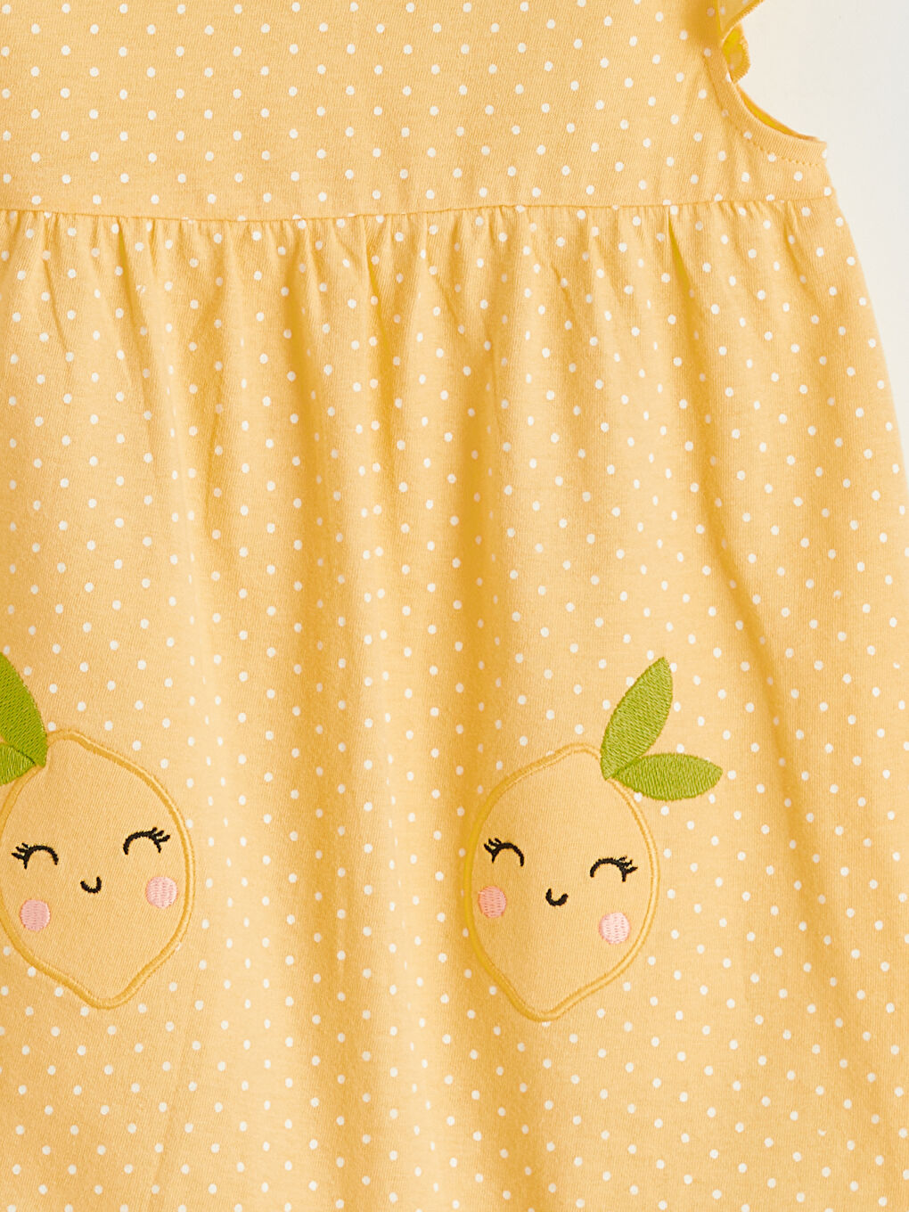 Embroidered Cotton Romper and Hat Set for Baby Girls-4