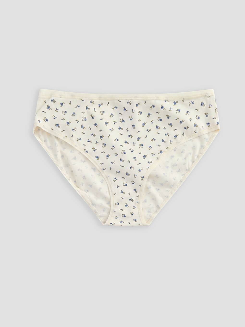 Ekru Desenli Bikini Külot 3'lü-3